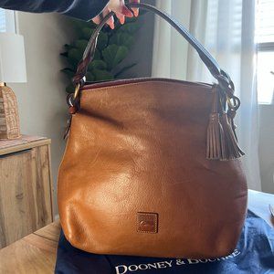 Dooney & Bourke Pebble Leather Twist Handle Shoulder Bag